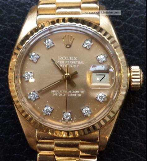 rolex gold damenuhr|damen rolex mit diamanten.